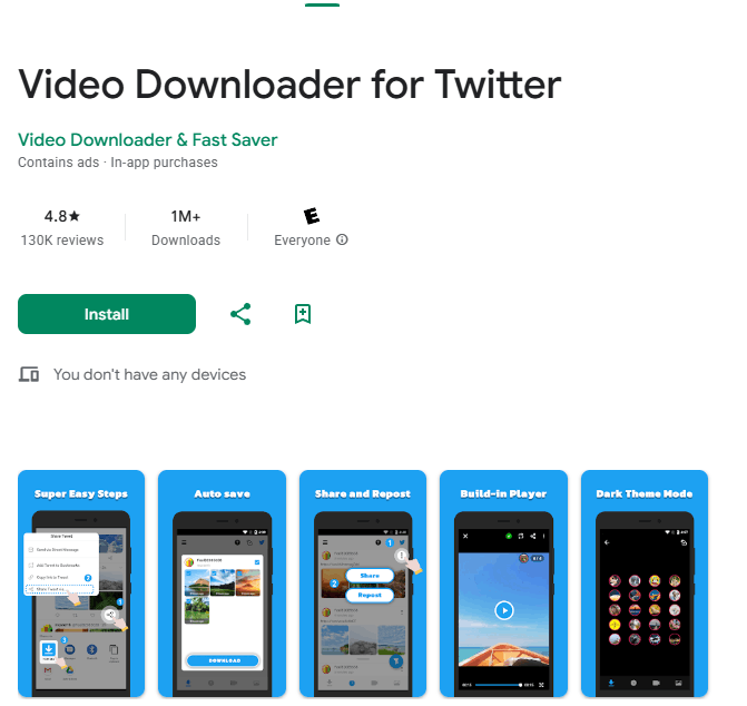 video downloader for twitter app